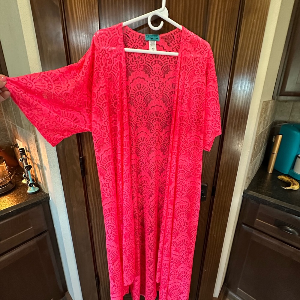 Pink Lace Kimono